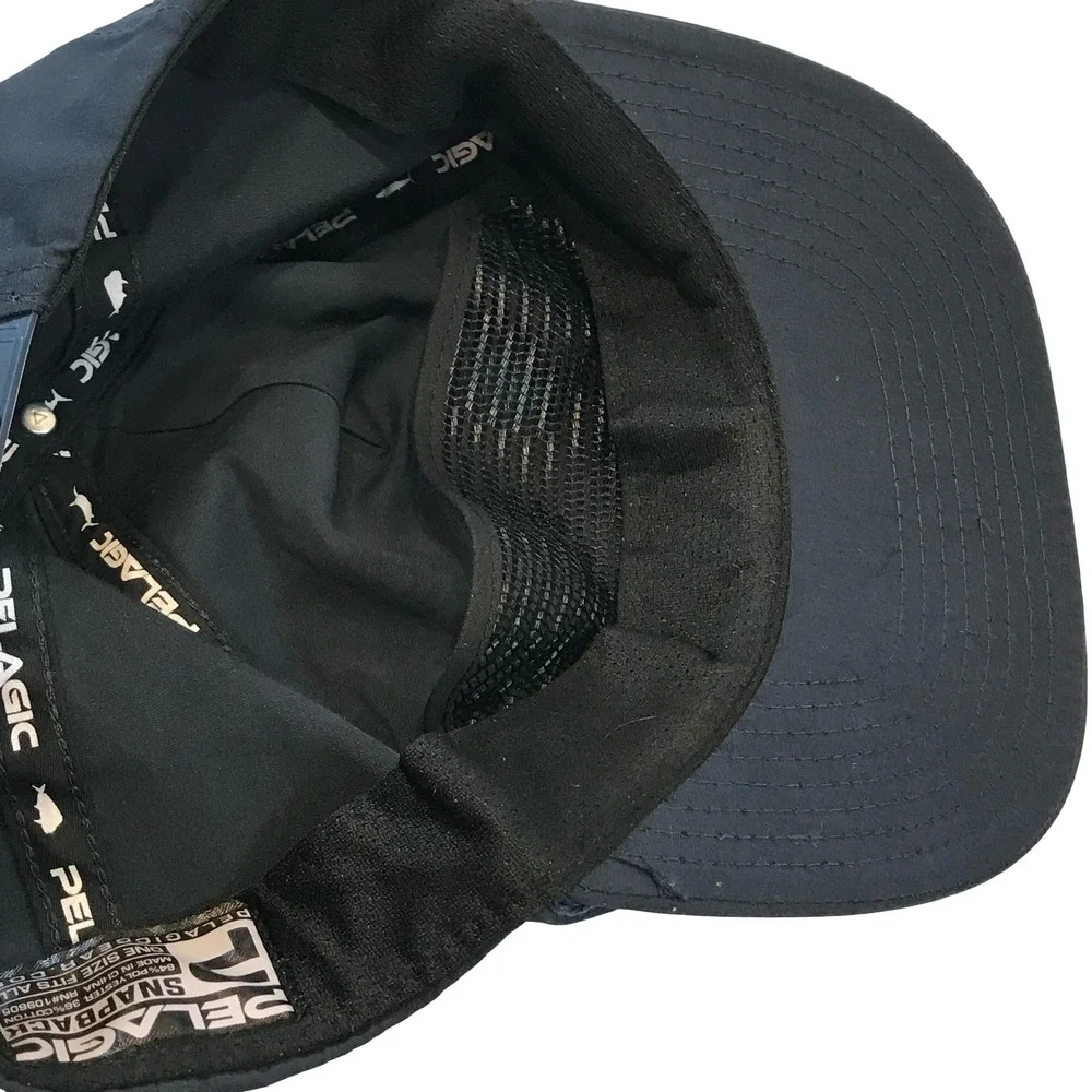 Pelagic High Performance Snapback Fishing Cap‎ Black One Size Fits All